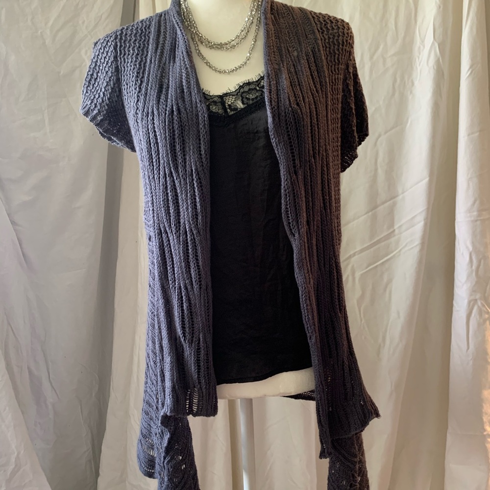 Cabi short sleeve drape sweater